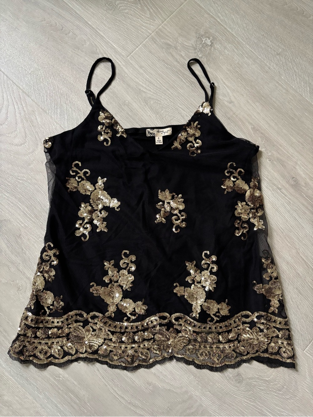 Golden sparkly camisole